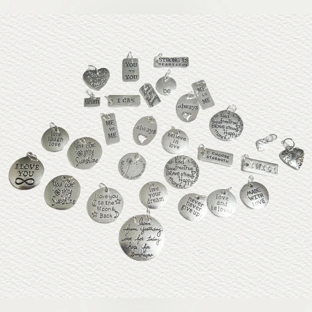 Silver-Tone Inspirational Charms Collection